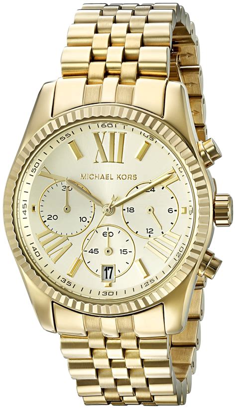 michael kors women's lexington gold-tone bracelet watch 36mm site belk.com